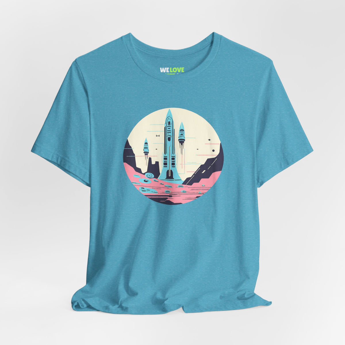 space art sci-fi shirt-The Liftoff SpaceArt Sci-Fi T-Shirt