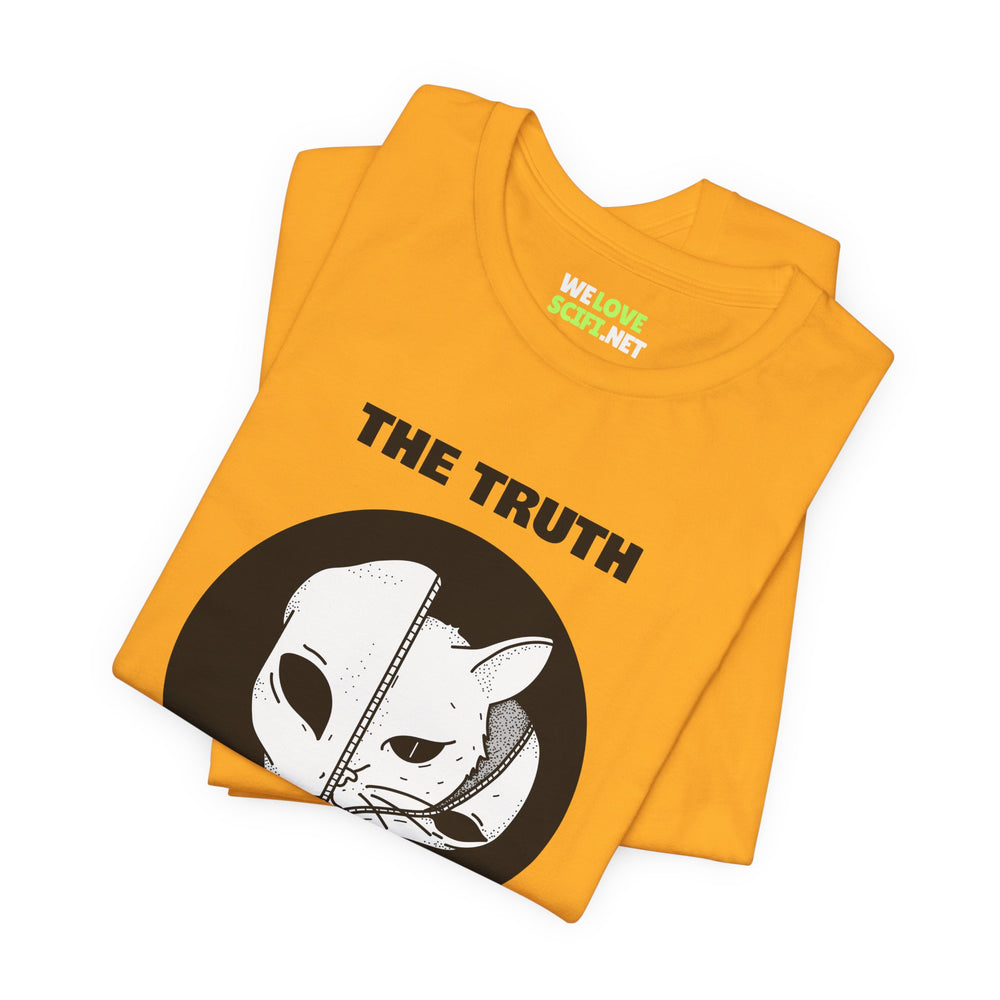 UFO t-shirt-The Truth is Out There Cat UFO Sci-Fi T-Shirt