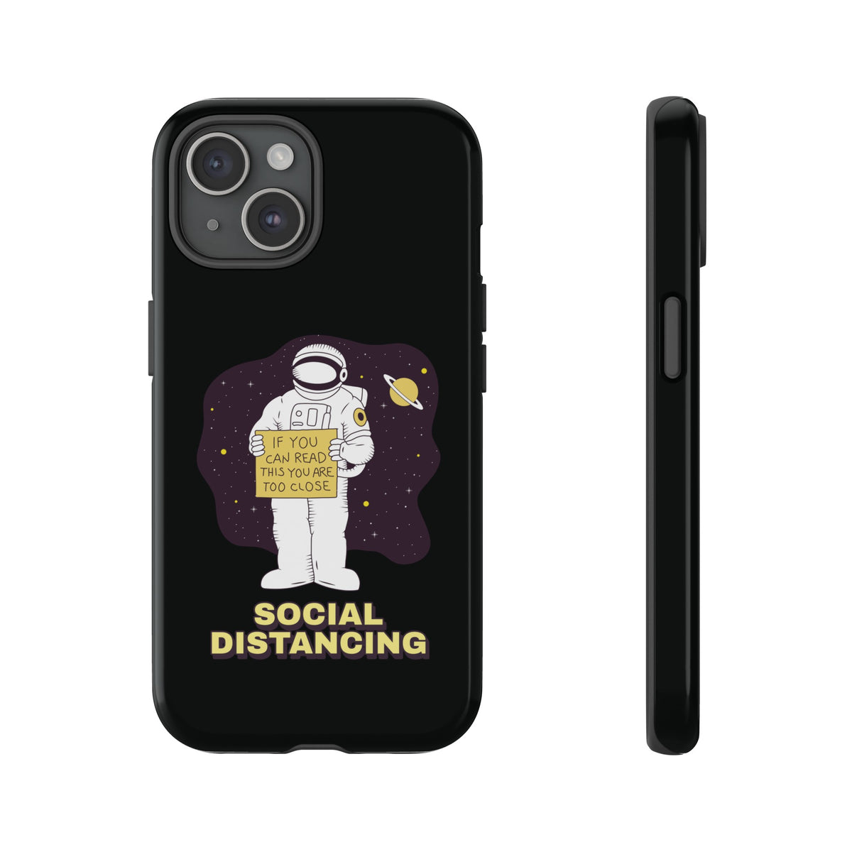 Social Distancing Astronaut iPhone Cases