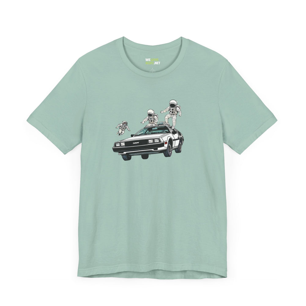 Party in a DeLorean Astronaut Sci-Fi TShirt Cool Sci-Fi Tee