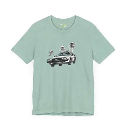 Party in a DeLorean Astronaut Sci-Fi TShirt Cool Sci-Fi Tee