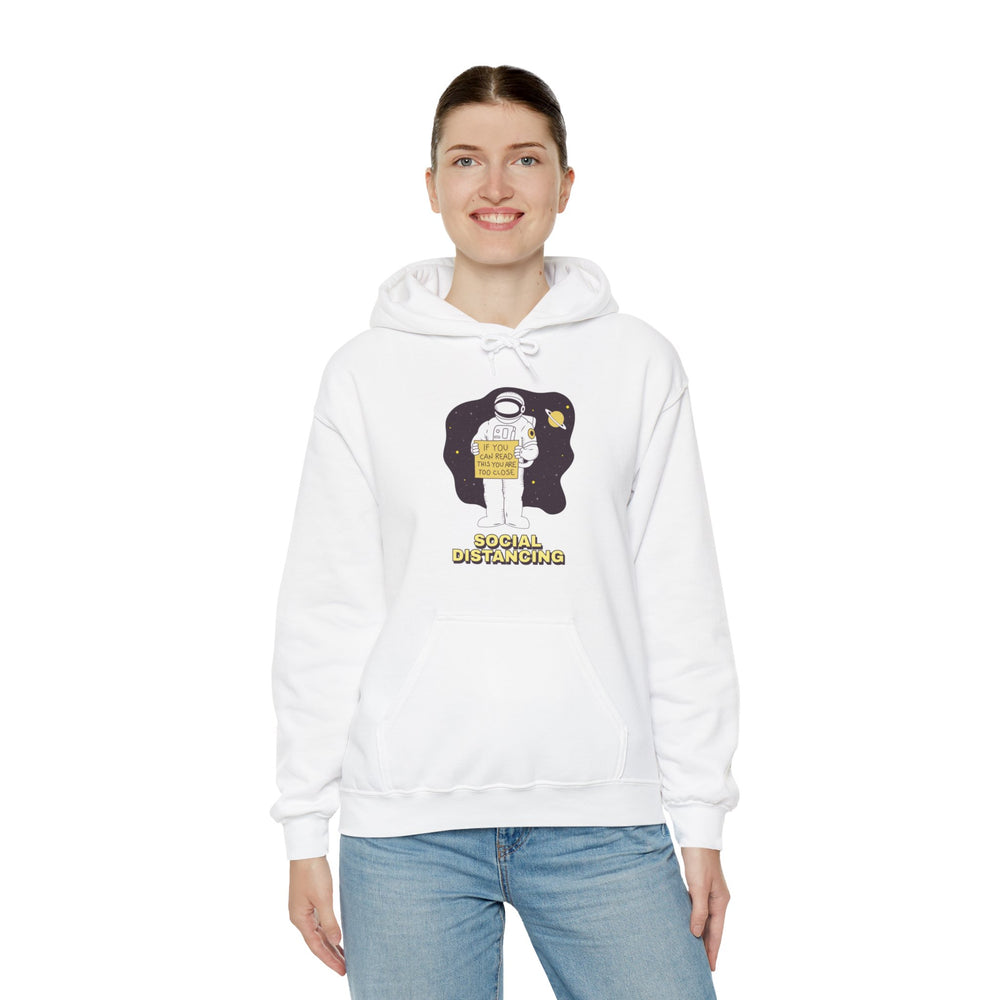 Social Distancing Astronaut Hoodie | Funny Sci-Fi Pullover