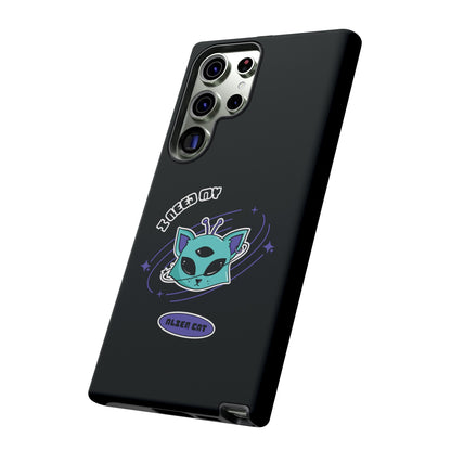 Alien Cat Galaxy Case Funny Sci-Fi Tough Samsung Mobile Case