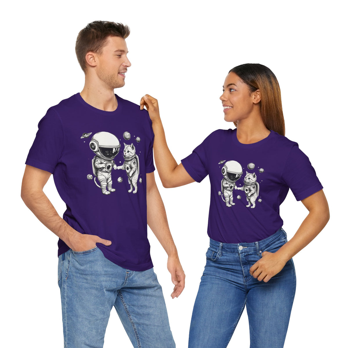 Space Kitties Sci-Fi T-Shirt | Astronaut Cats Tee