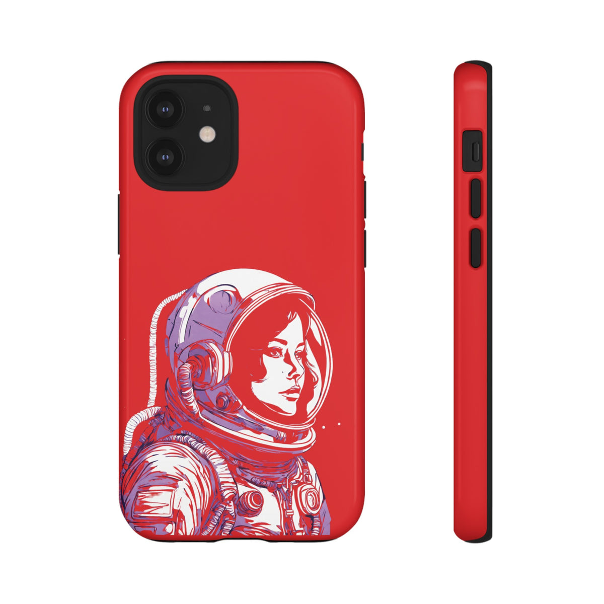 Duotone SpaceGirl SpaceArt Tough iPhone Mobile Cases