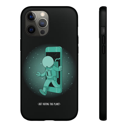 Funny Astronaut iPhone Cases Just Visiting This Planet SciFi