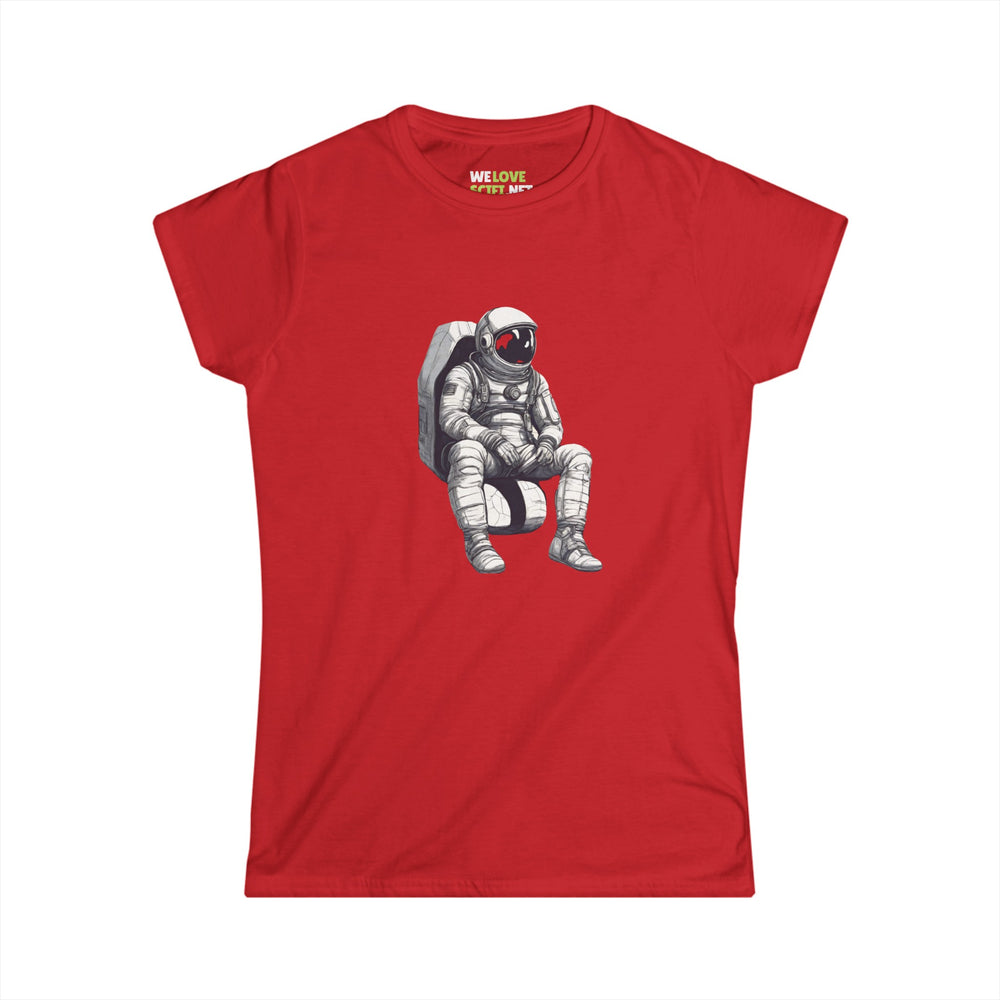 Space Art Tee | Still Waiting Astronaut Women's Shirt