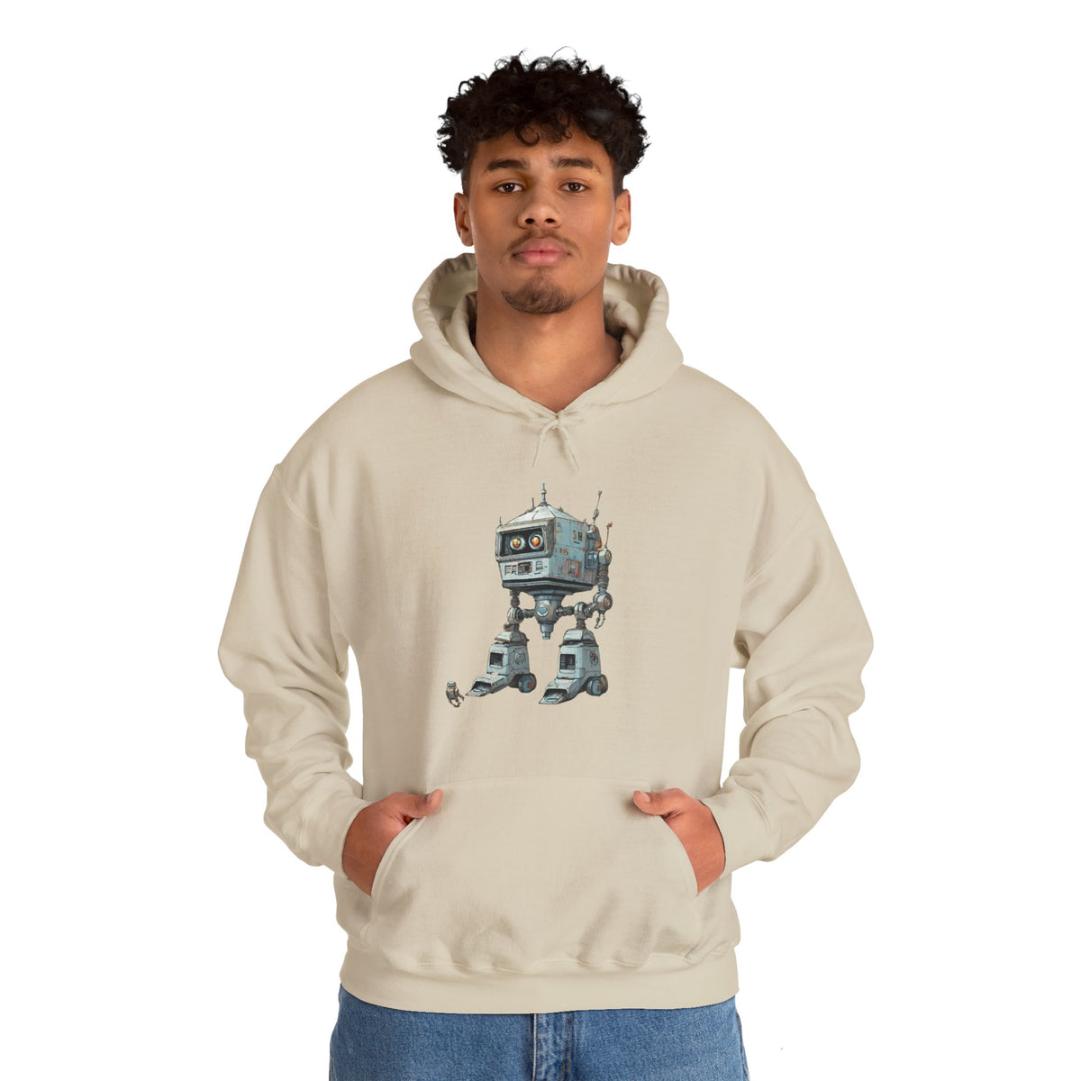 Get Out Of My Way Little Robot Spaceart Sci-Fi Hoodie