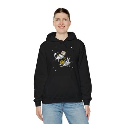 Space Buddies Hoodie - Funny Dog and Cat Astronaut Sci-Fi