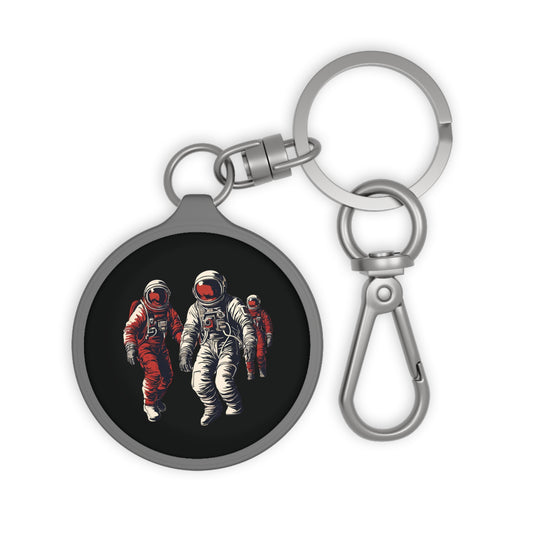 Astronauts In Red Keyring Tag-welovescifi.net