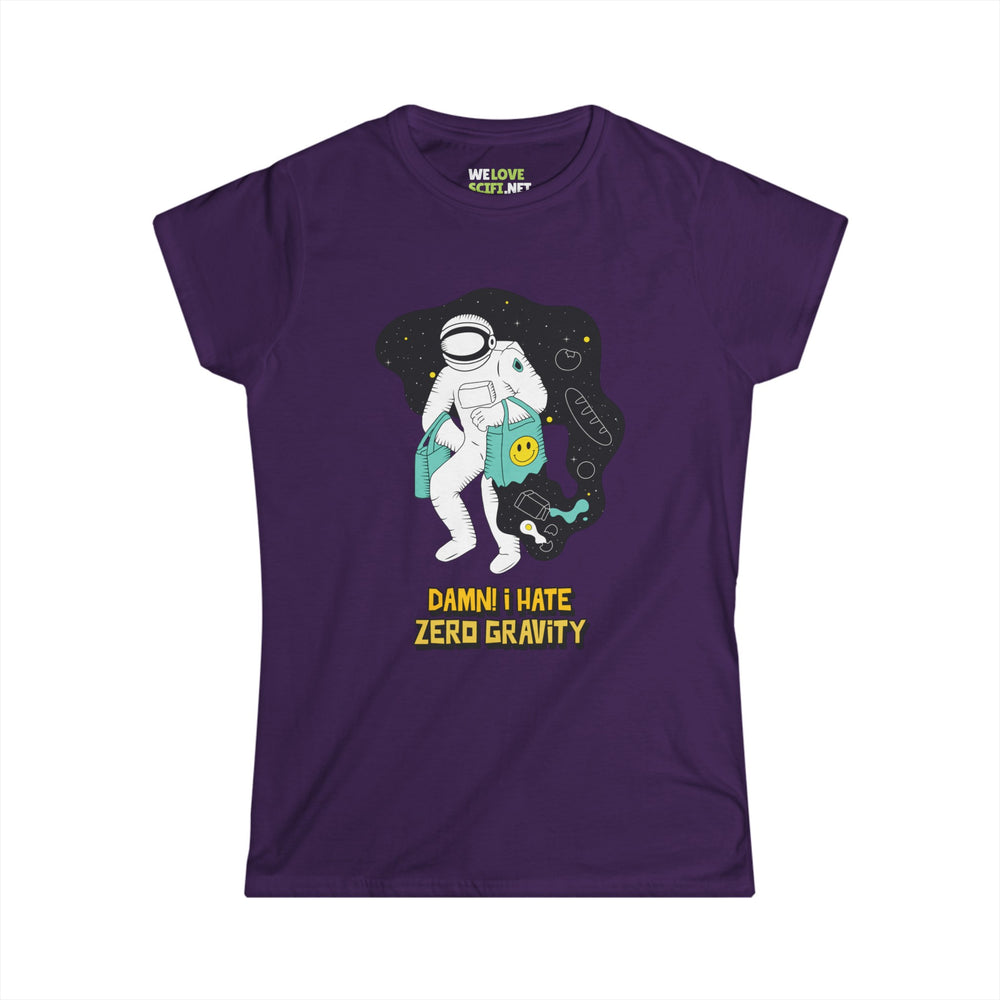 Zero Gravity Funny Astronaut Woman's Tee-welovescifi.net