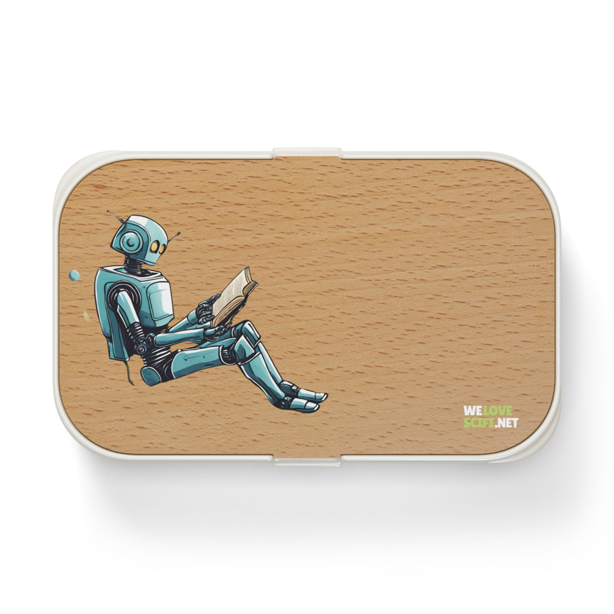 Reading Robot SpaceArt Bento Lunch Box | Sci-Fi Lunchbox