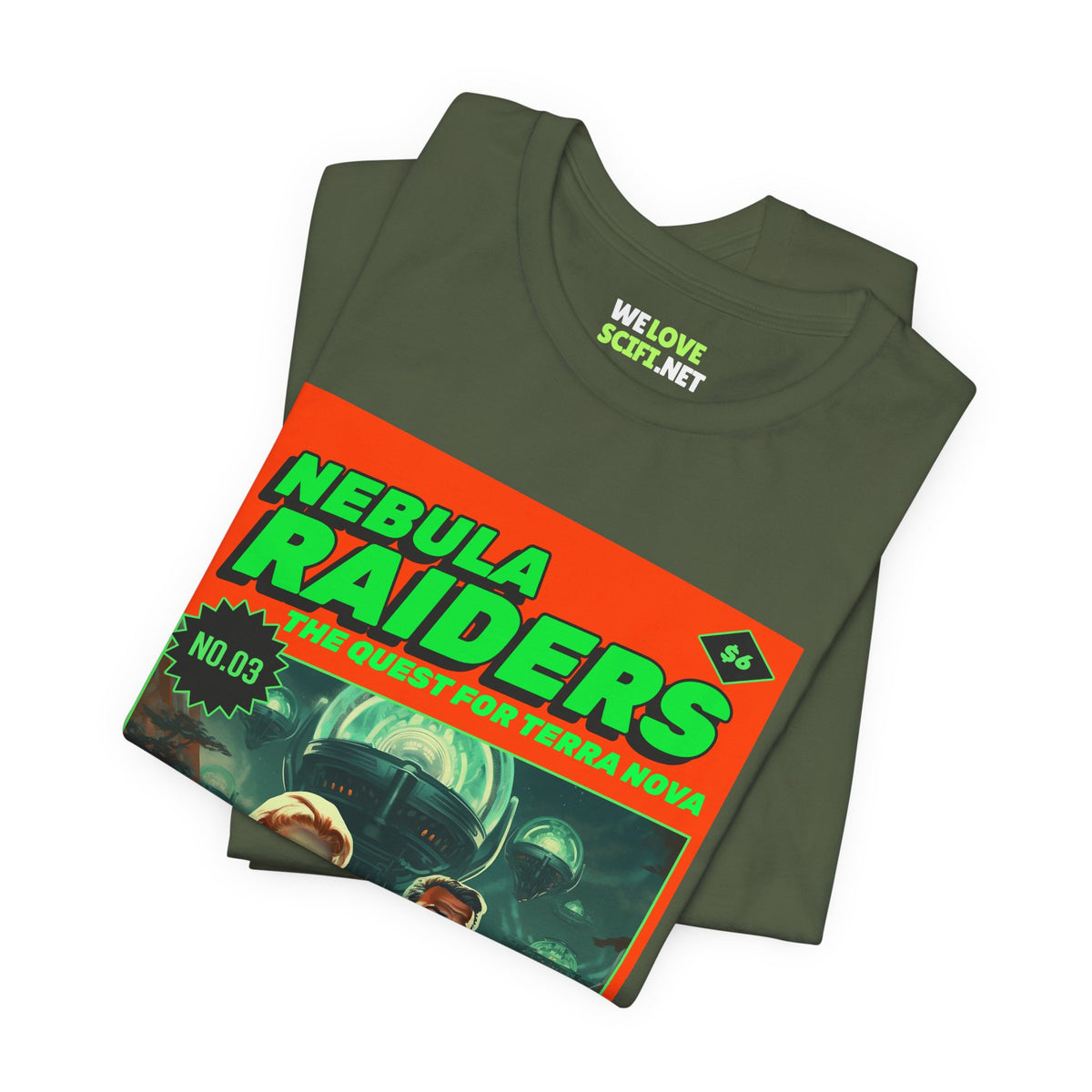 Nebula Raiders Retro Sci-Fi T-Shirt | Retro Sci-Fi T-Shirt