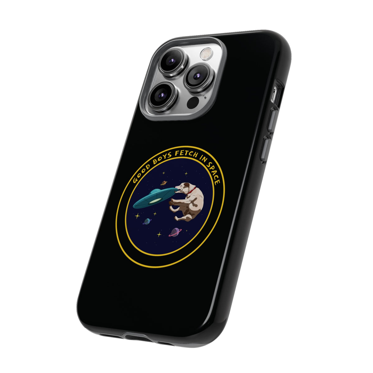 Good Boys Fetch in Space: Funny Dog Sci-Fi iPhone Cases