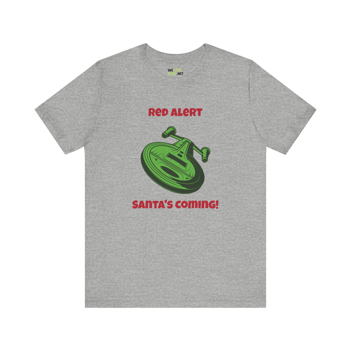 Red Alert Santa Funny Christmas Unisex Tee-welovescifi.net