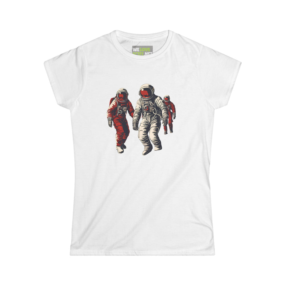 Astronauts In Red Woman's Tee-welovescifi.net