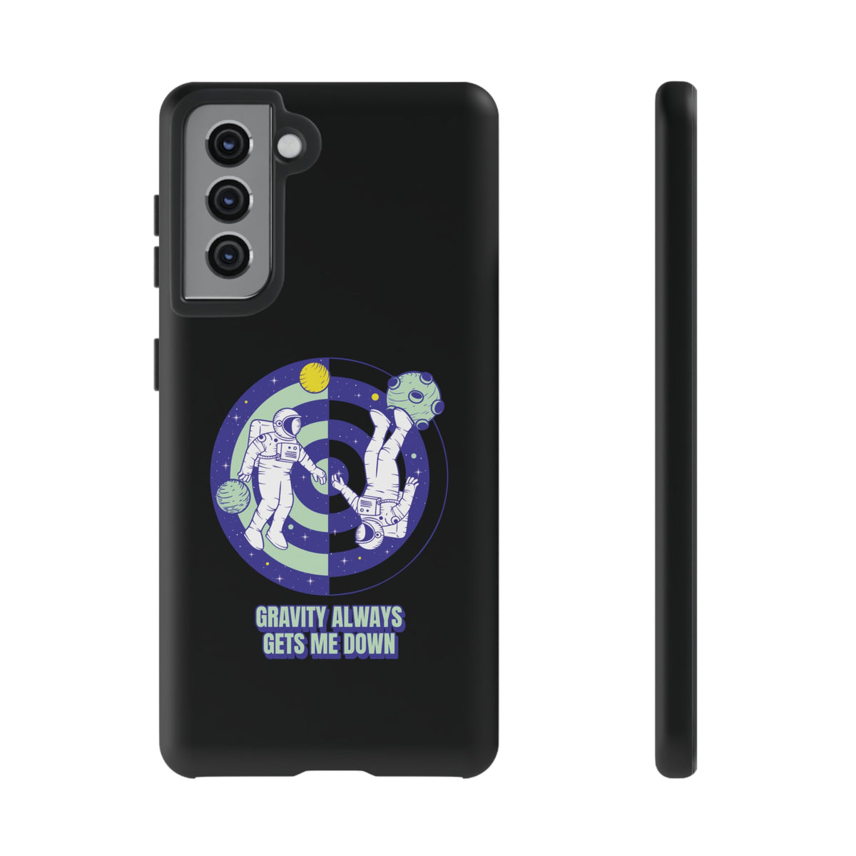 Down Funny Astronaut Sci-Fi Tough Samsung Galaxy Mobile Case