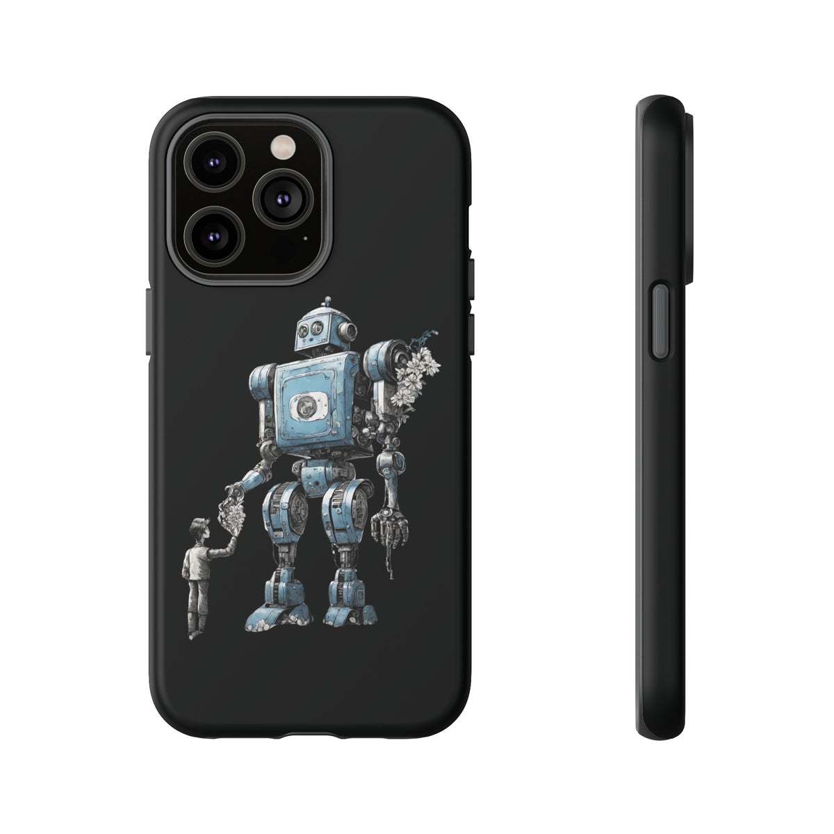 Flowers Robot SpaceArt Sci-Fi Tough iPhone Mobile Cases