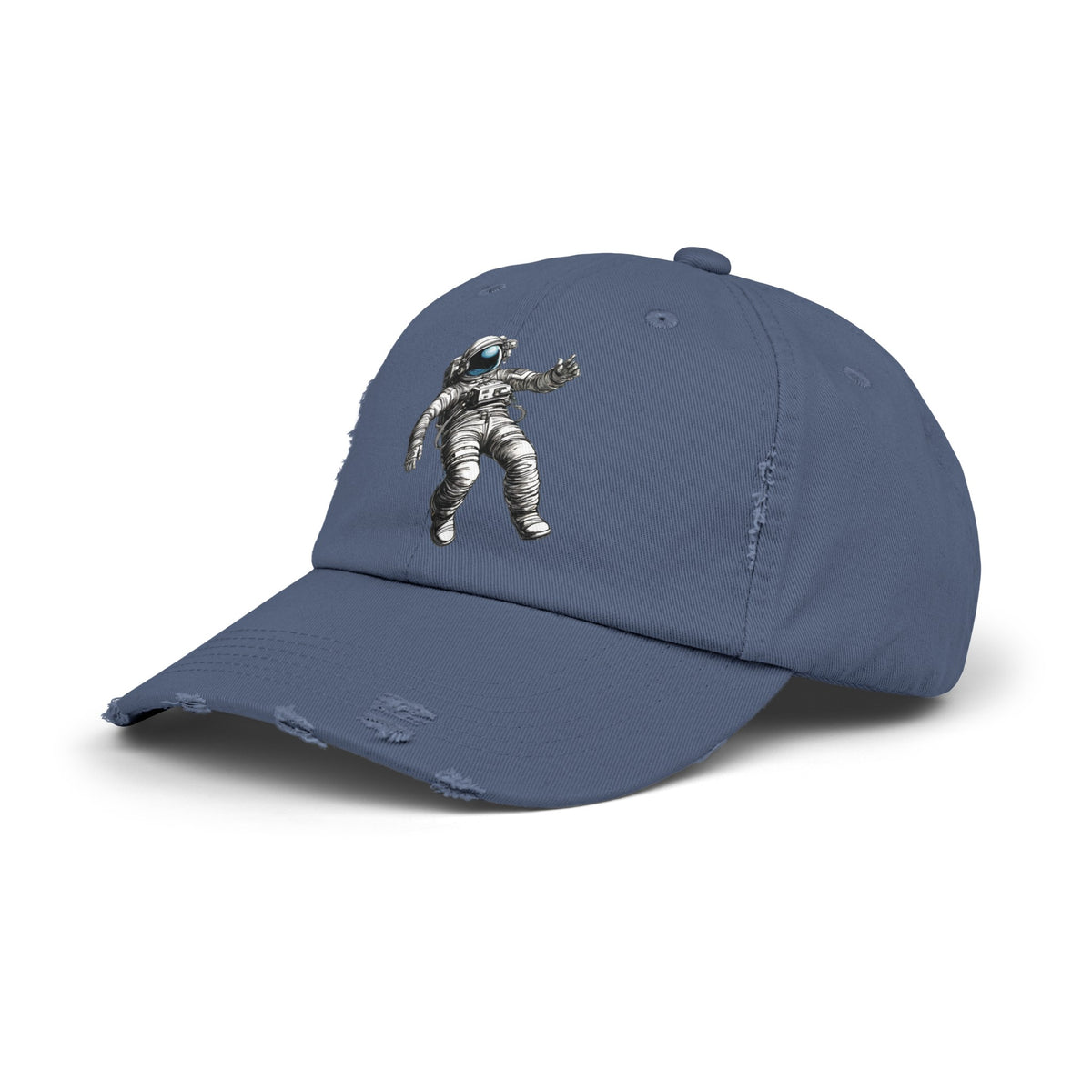 Don't Hold Me Back Space Art Unisex Astronaut Distrassed Cap