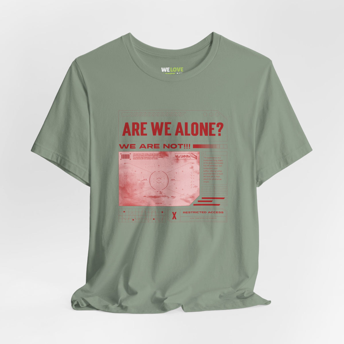 Are We Alone? UFO Sci-Fi T-Shirt-welovescifi.net