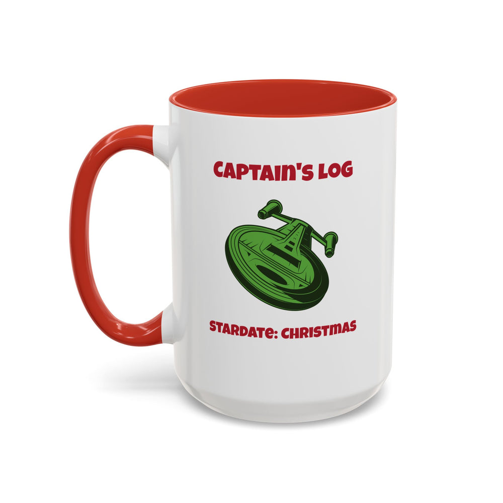 Stardate Christmas Funny SciFi Christmas Accent Mug-welovescifi.net