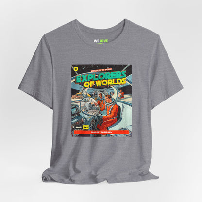 Explorers Of Worlds Retro Sci-Fi T-Shirt-welovescifi.net