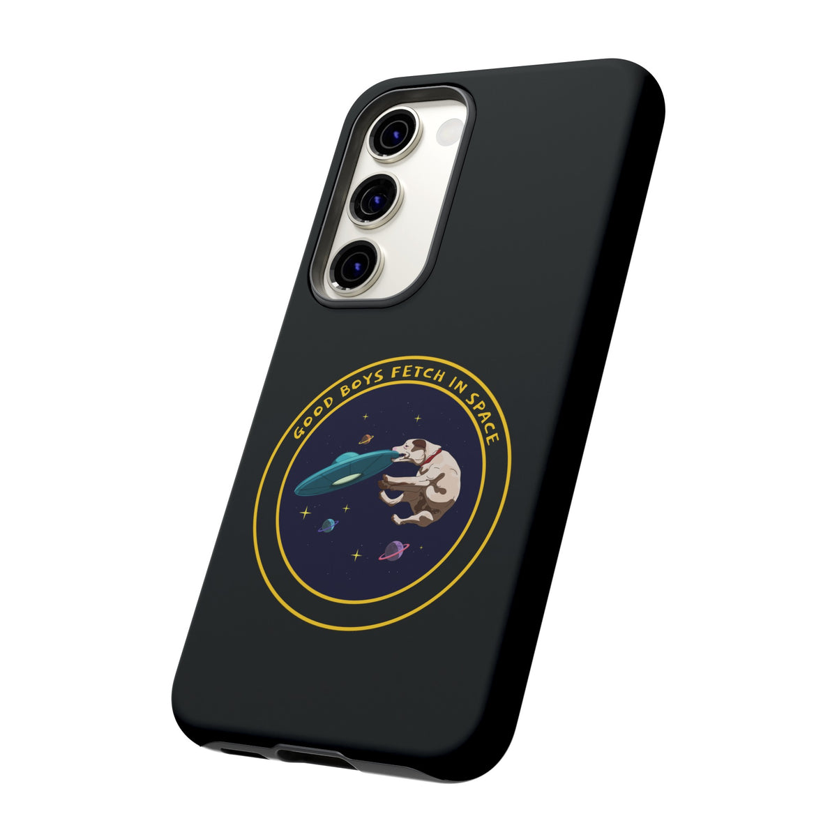 Fetch In Space Dog UFO Tough Samsung Galaxy Mobile Cases