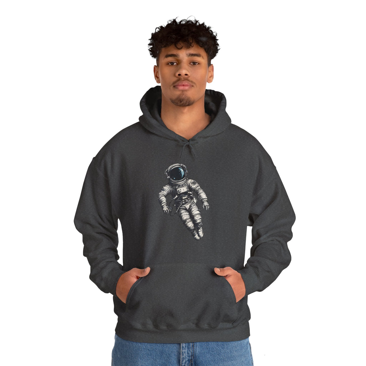 Floating Astronaut SpaceArt Sci-Fi Hoodie-welovescifi.net