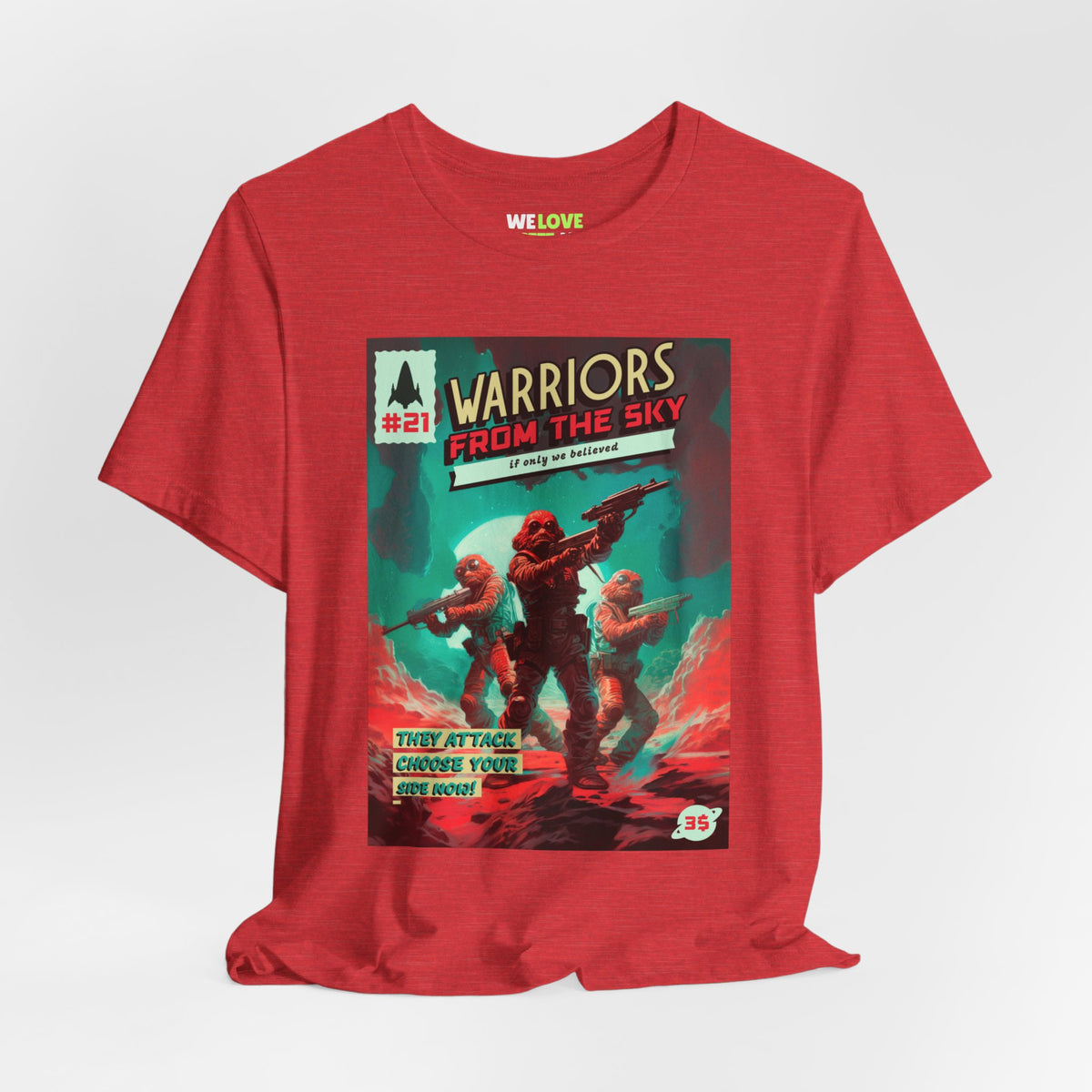 Warriors From The Sky Retro Sci-Fi T-Shirt-welovescifi.net