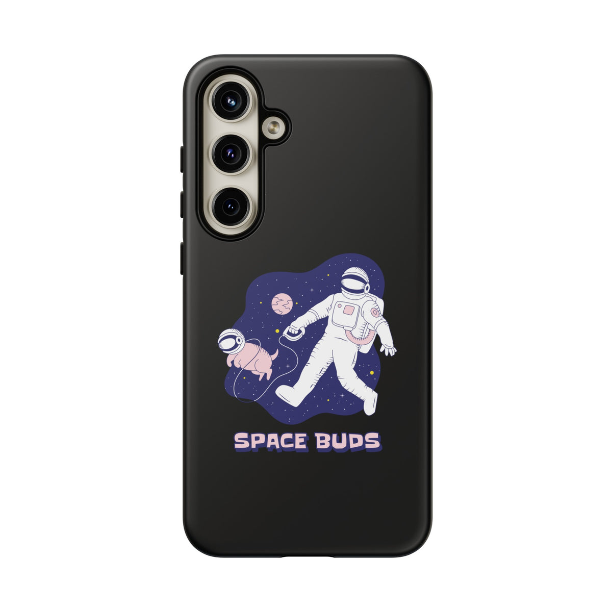 Space Buds Samsung Galaxy Cases Astronaut Dog SciFi Design