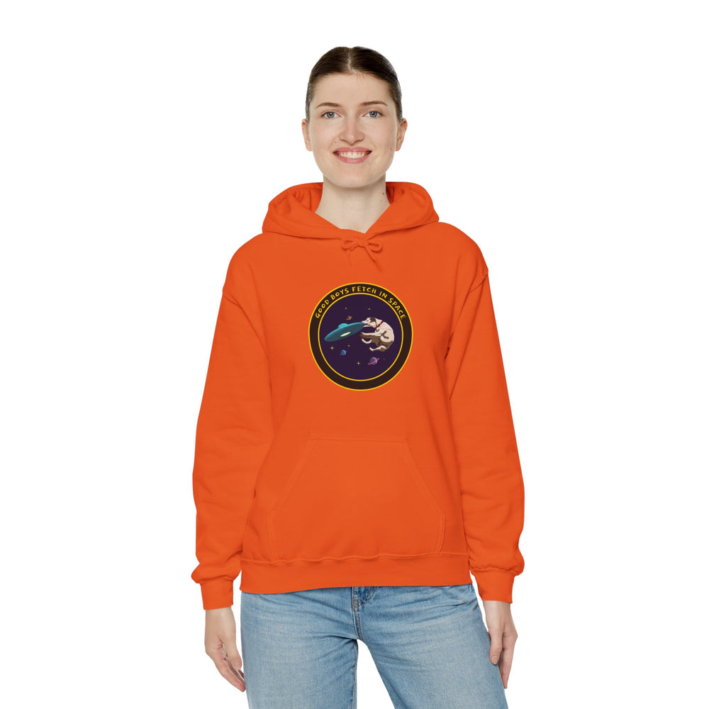 Good Boys Fetch In Space Funny Dog Sci-Fi Hoodie-welovescifi