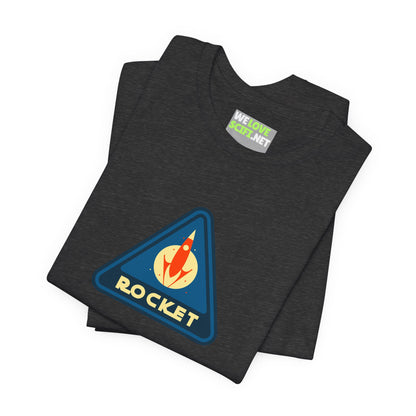 retro sci-fi t-shirt-Rocket Sign Retro Sci-Fi T-Shirt