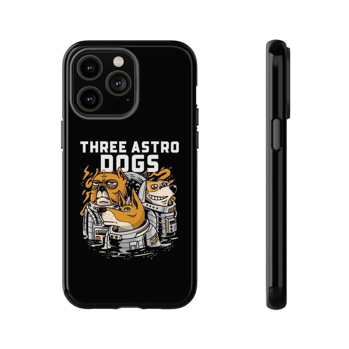 Three Astro Dogs Funny Sci-Fi Tough iPhone Mobile Cases-welovescifi.net