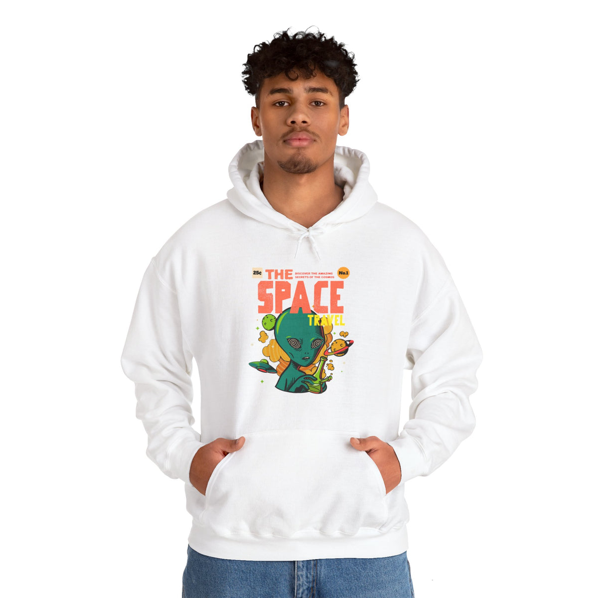 Retro Sci-Fi Hoodie | Space Travel Retro Comic Alien Hoodie