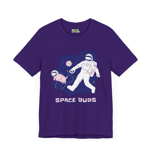 Space Buds Astronaut Dog T-Shirt - Sci-Fi Apparel