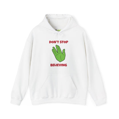 Don’t Stop Believing Funny Spock Christmas Unisex Hoodie-welovescifi.net