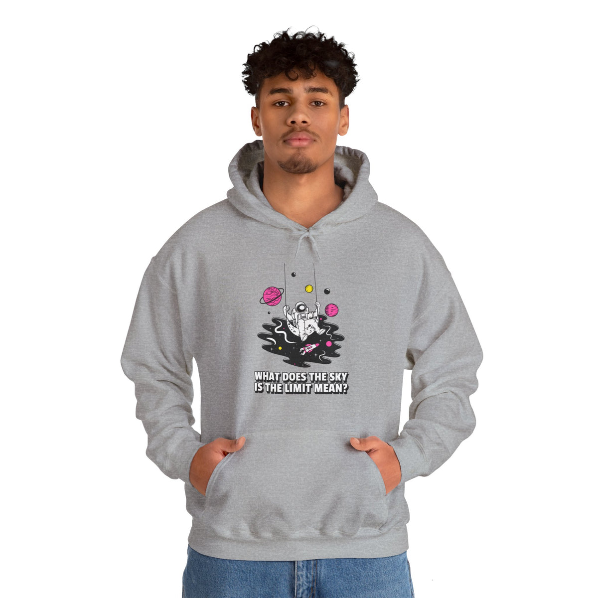 funny astronaut hoodie-Sky is the Limit Funny Astronaut