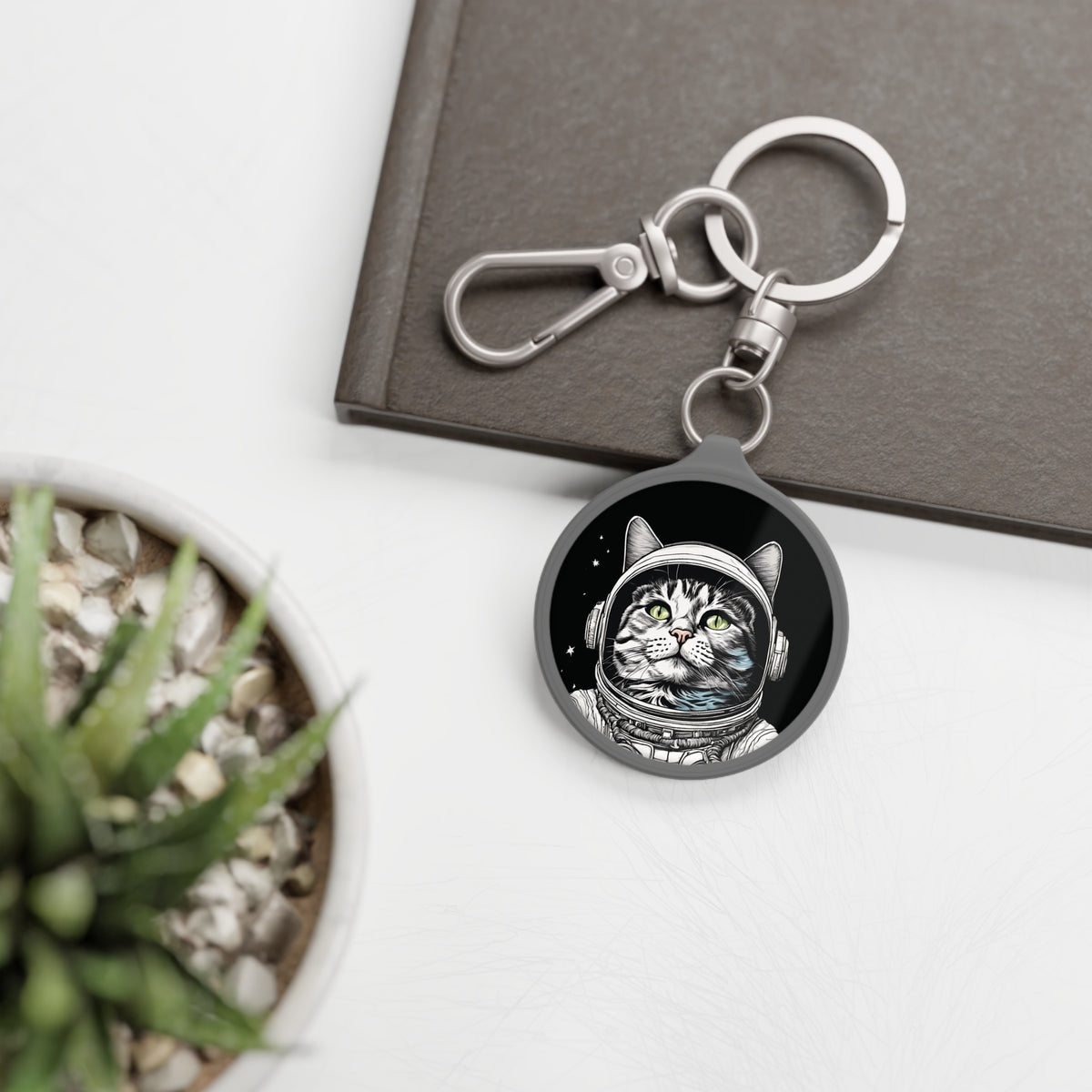 Astronaut Cat Keyring Tag-welovescifi.net