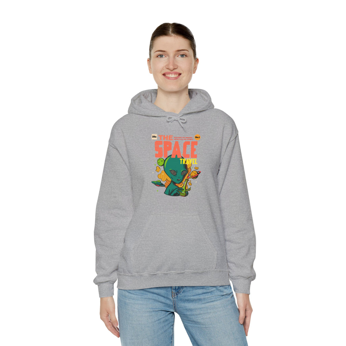 Retro Sci-Fi Hoodie | Space Travel Retro Comic Alien Hoodie