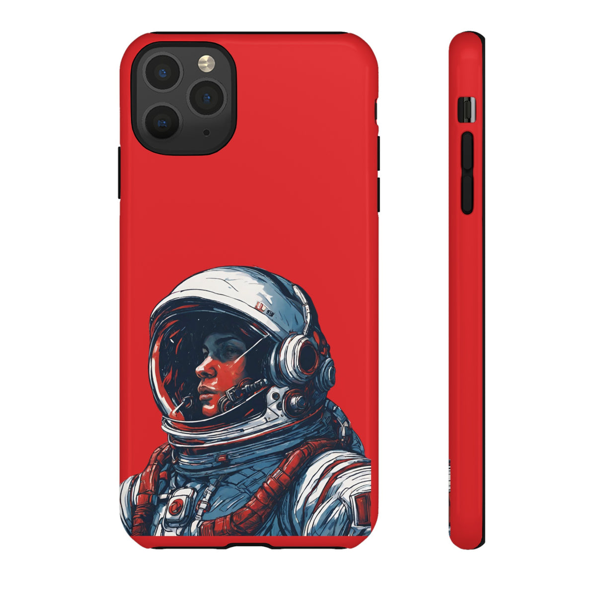 Astronaut In Red SpaceArt Sci-Fi Tough iPhone Mobile Cases