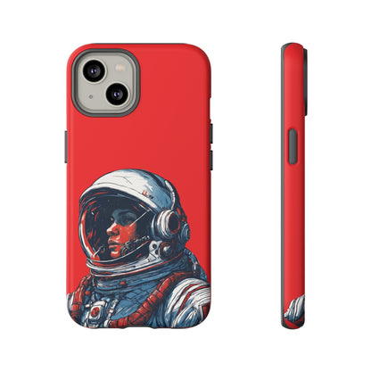 Astronaut In Red SpaceArt Sci-Fi Tough iPhone Mobile Cases