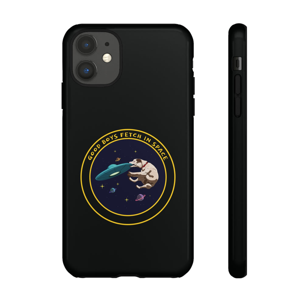 Good Boys Fetch in Space: Funny Dog Sci-Fi iPhone Cases