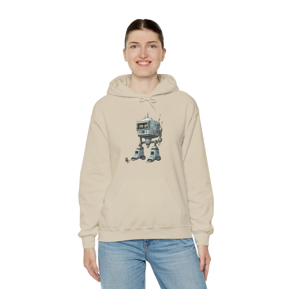 Get Out Of My Way Little Robot Spaceart Sci-Fi Hoodie