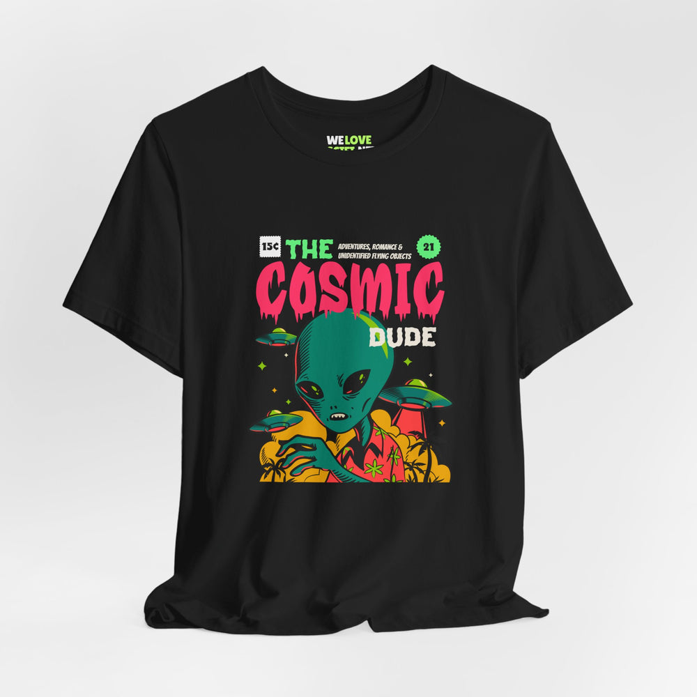 The Cosmic Dude Comic Retro UFO Sci-Fi T-Shirt