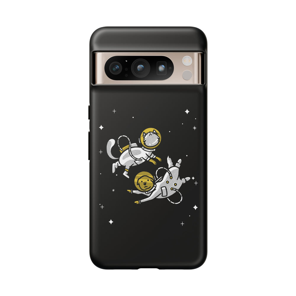 Astronaut Google Pixel Case | Funny Dog and Cat Sci-Fi 