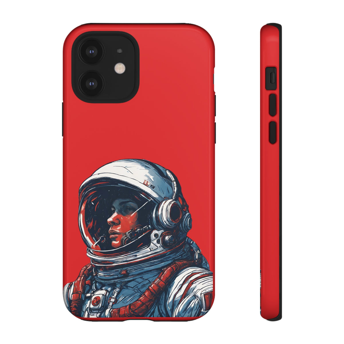 Astronaut In Red SpaceArt Sci-Fi Tough iPhone Mobile Cases