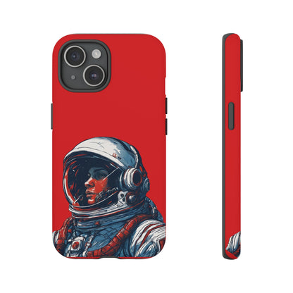 Astronaut In Red SpaceArt Sci-Fi Tough iPhone Mobile Cases