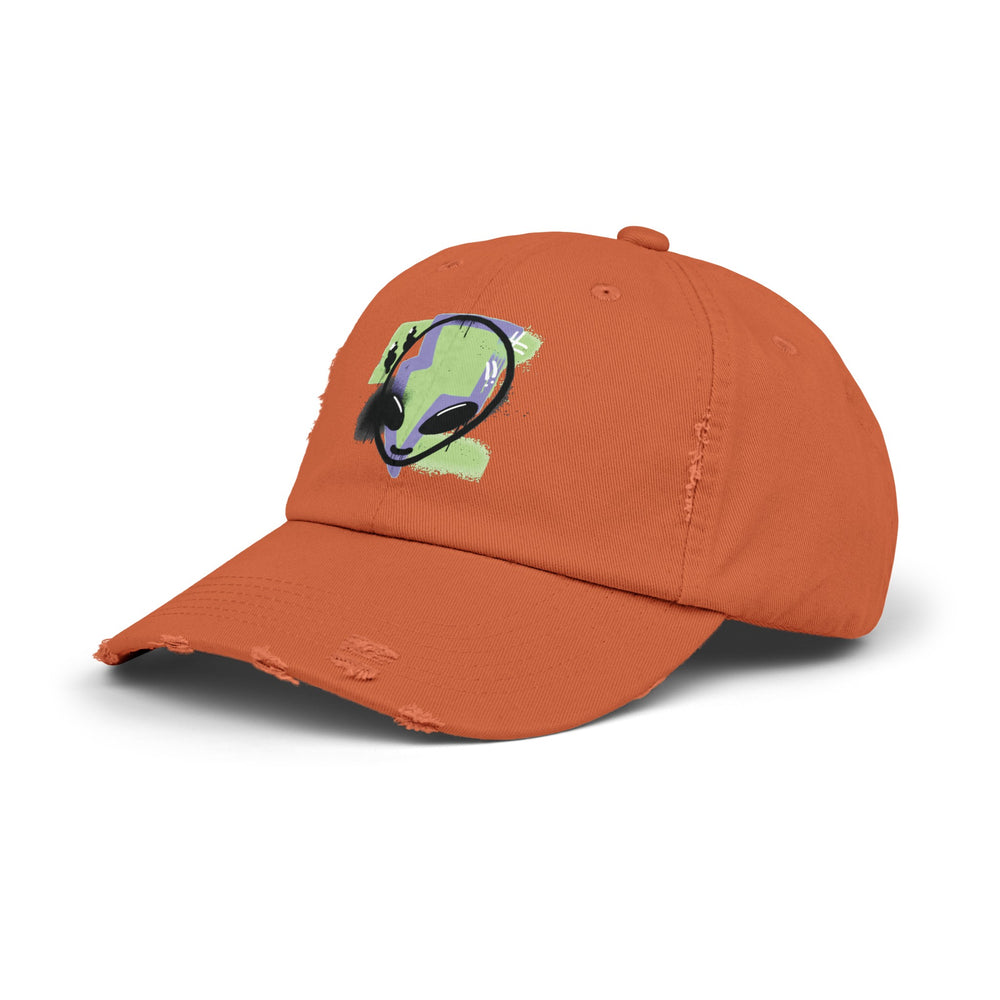 Alien Cap - Outta This World Sci-Fi Unisex Distressed Hat