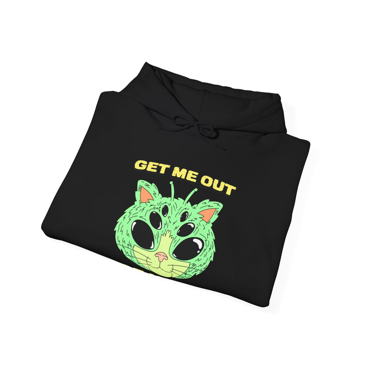 Get Me Out Of Here Funny Cat Alien Hoodie-welovescifi.net