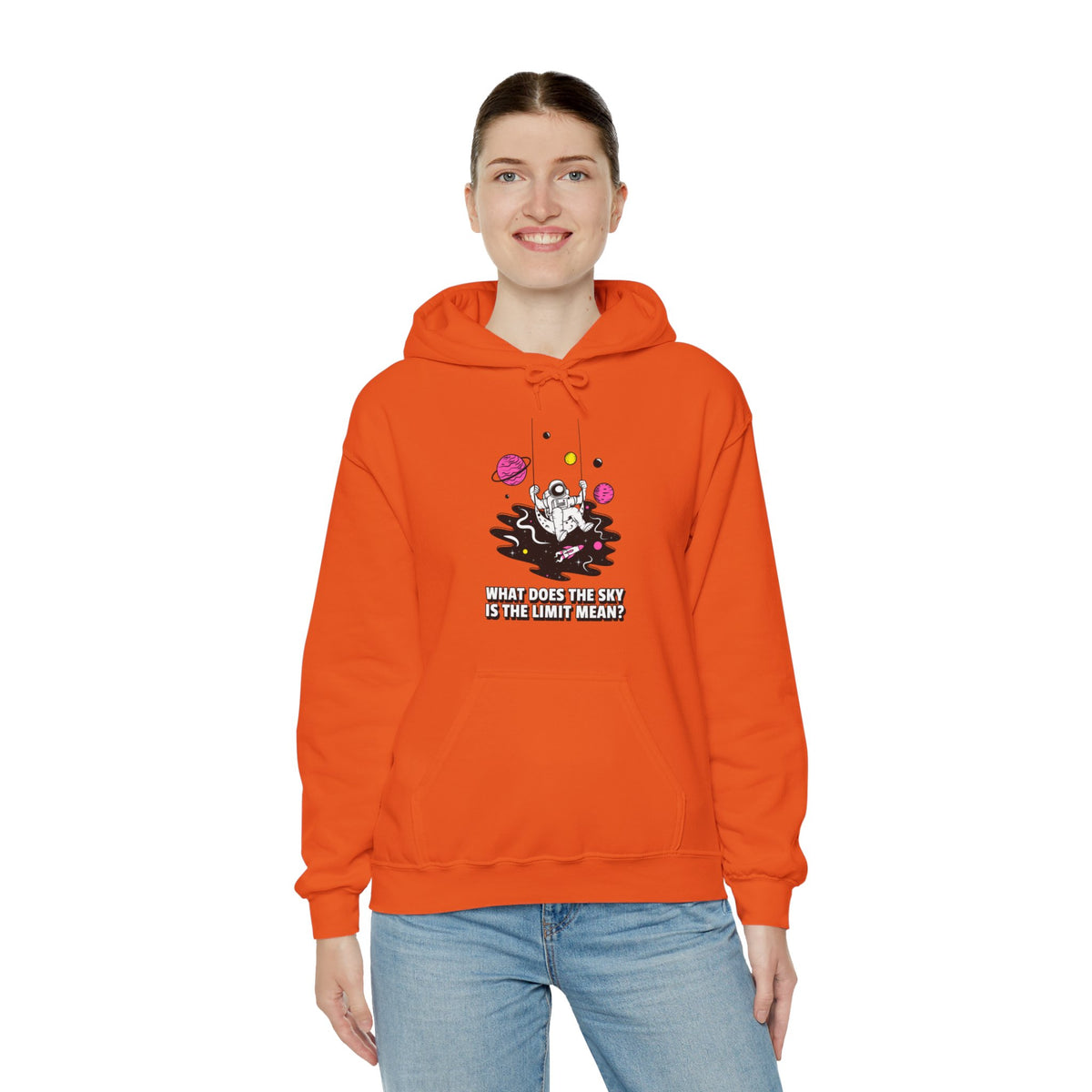 funny astronaut hoodie-Sky is the Limit Funny Astronaut